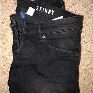 Black Biker Jeans Skinny Fit